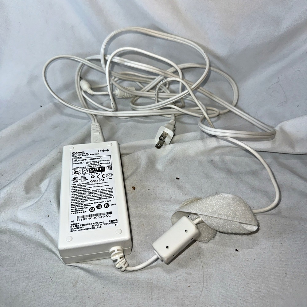 Canon Adapter CA-CP200W Output: 24V DC 2.2A  SELPHY CP760 & CP780 Untested